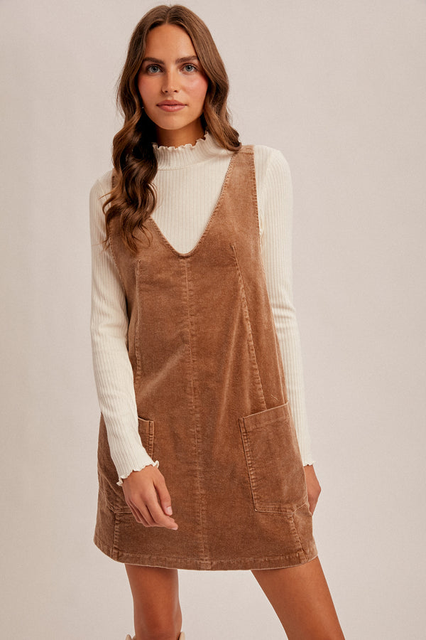Taupe Corduroy Dress