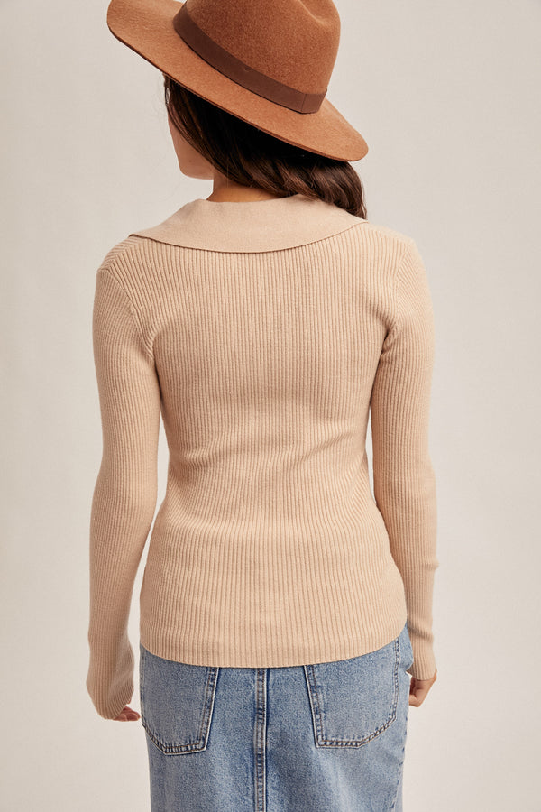 Taupe Twist Top