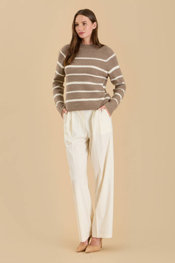 Ivory Pleated Pants