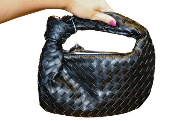 Braided Hattie Bag - black