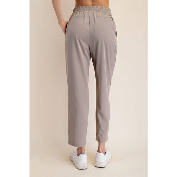 Taupe Crinkle Trouser