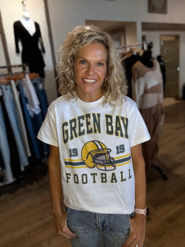 Vintage 80s Retro Green Bay Football Tee