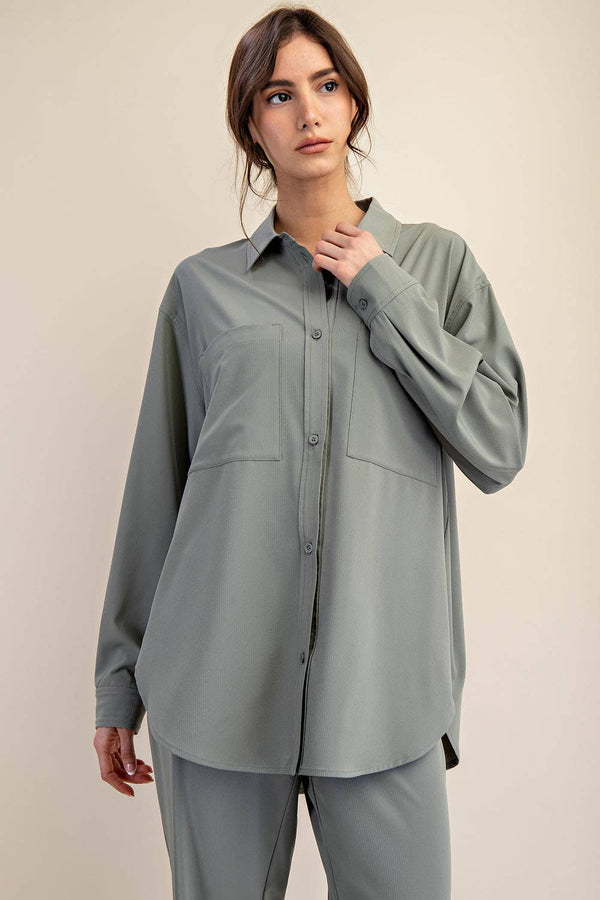 Crinkle Oversized Shirt