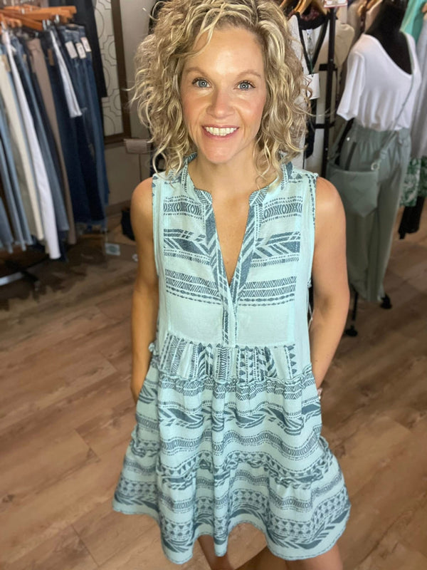 Blue Two Tone Dress