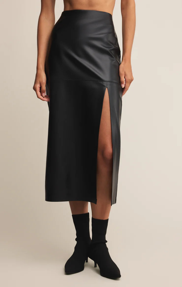 Metro Leather Skirt