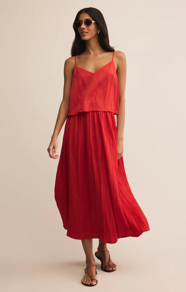 Crinkle Midi Skirt