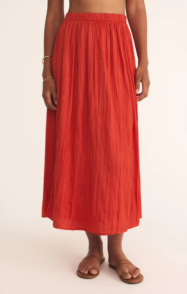 Crinkle Midi Skirt