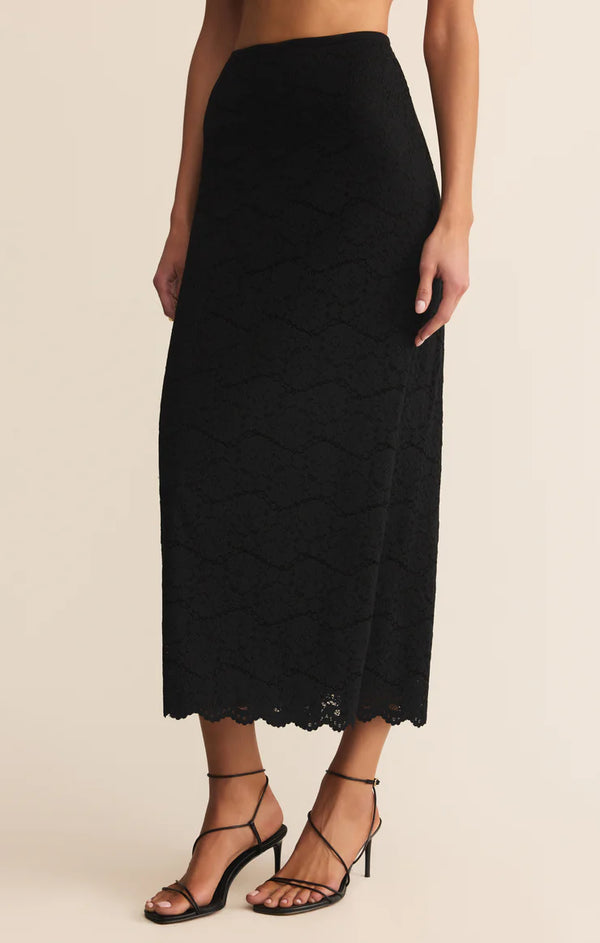 Via Lace Midi Skirt