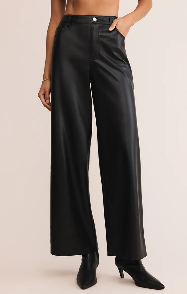 Marli Wide Leg Leather Pant