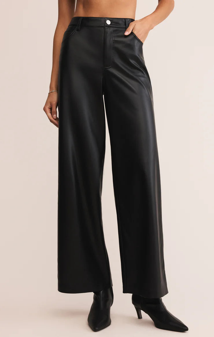 Marli Wide Leg Leather Pant