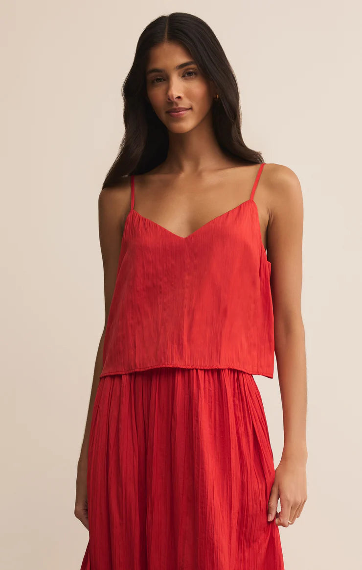 Crinkle Red Tank