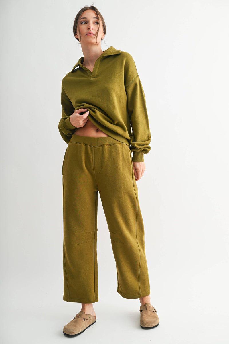 Off-Duty Olive Pants