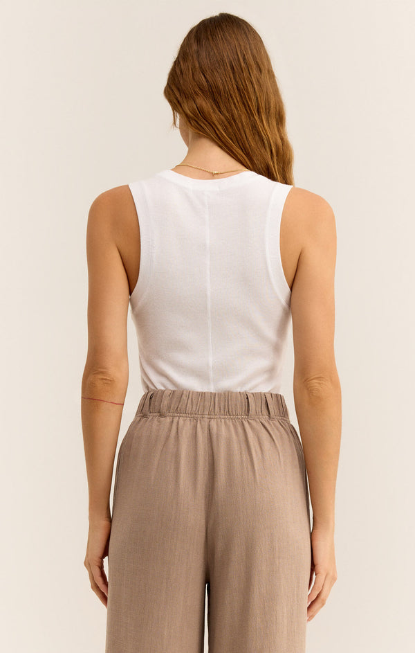 Sirena White Rib Tank