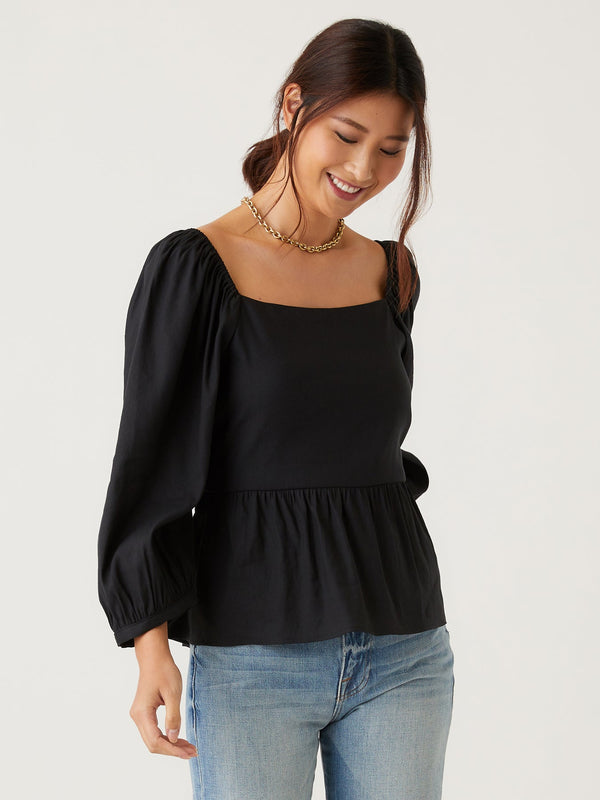 Tie Back Blouson Top