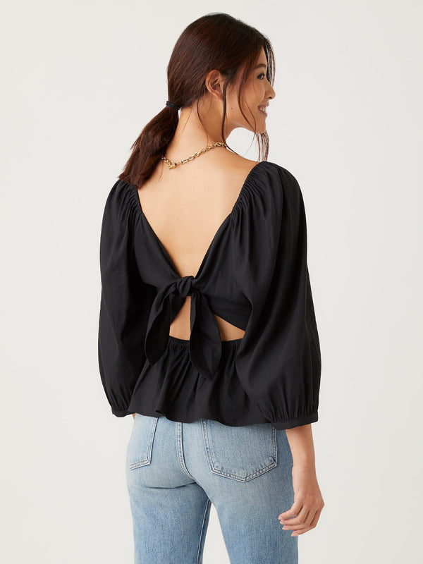 Tie Back Blouson Top