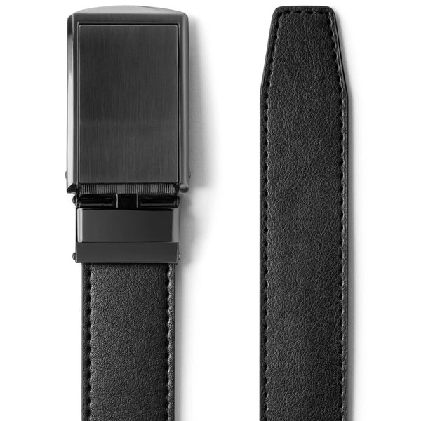 Classic Black Belt - Gunmetal Buckle