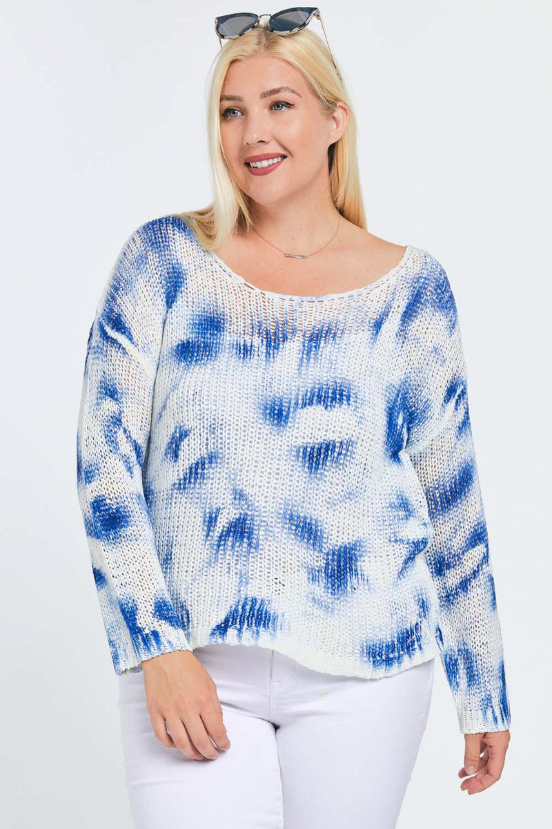 Blue White Sweater