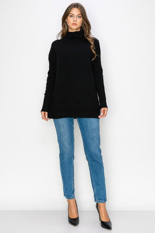 Ribbed Tunic Black