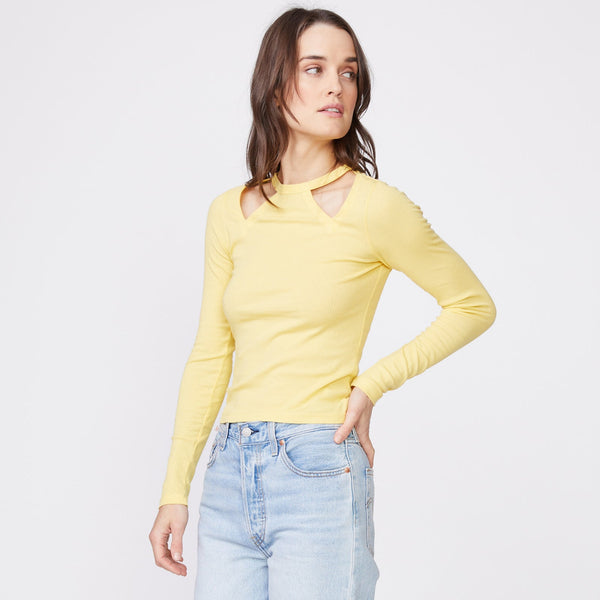 Rib Cut Out Top