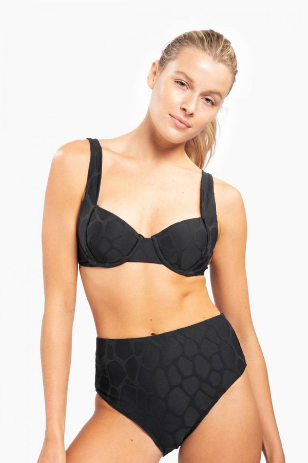 Textured Giraffe Jacquard BLACK