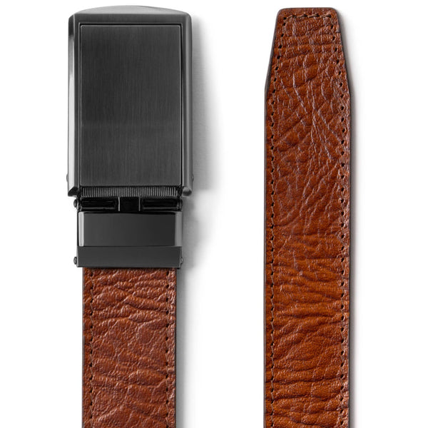 Top Grain Walnut Belt - Gunmetal Buckle