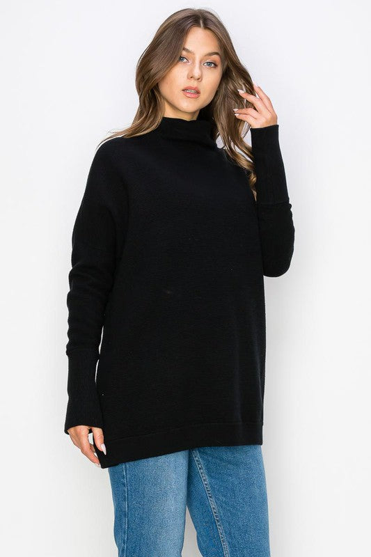 Ribbed Tunic Black